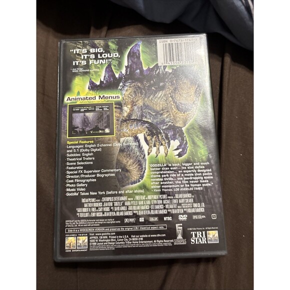 Godzilla (DVD, 1998) Deluxe Widescreen Edition - Picture 2 of 2